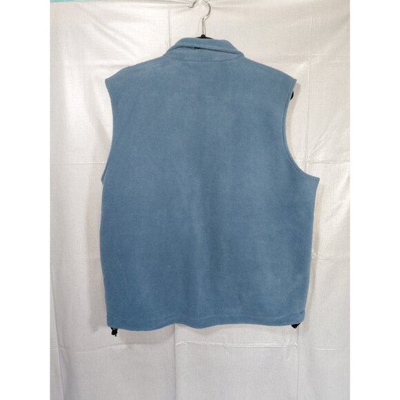 Woolrich Fleece Zip Front Vest Men's Med Gorpcore Outdoor Front Pockets Blue - Picture 2 of 13